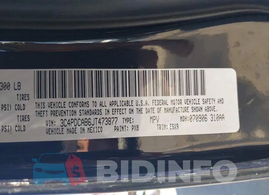 3C4PDCAB6JT473877 Photo# 9