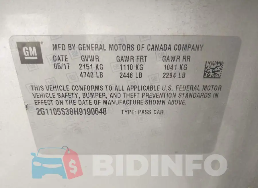 2G1105S38H9190648 Photo# 9