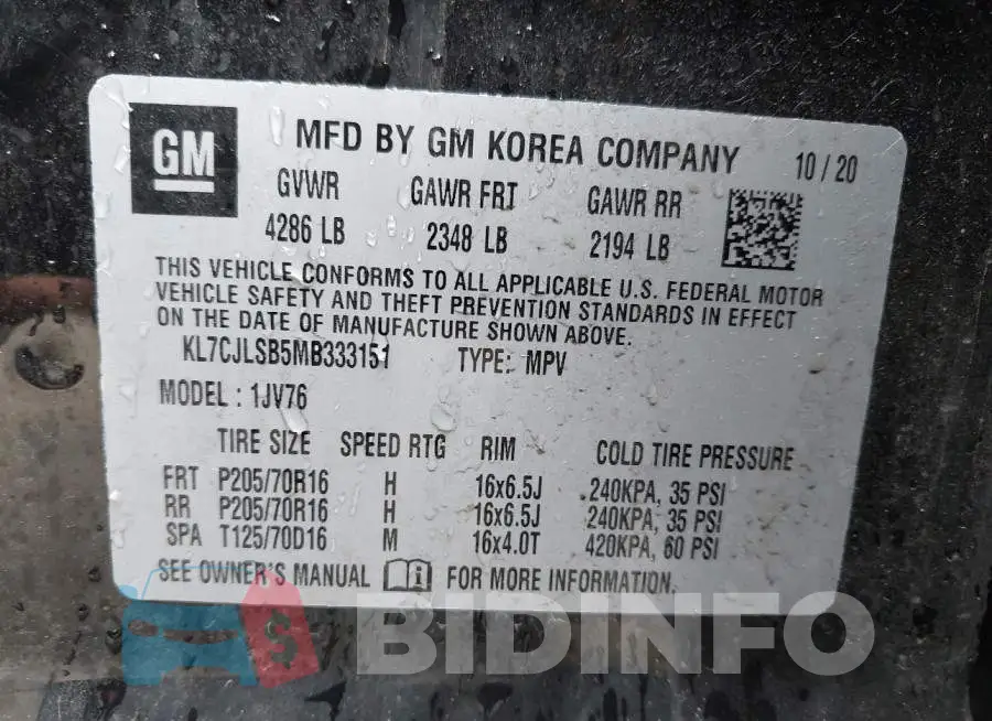 KL7CJLSB5MB333151 Photo# 9