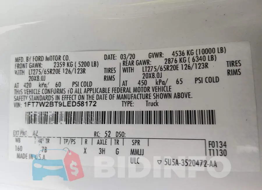 1FT7W2BT9LED58172 Photo# 9