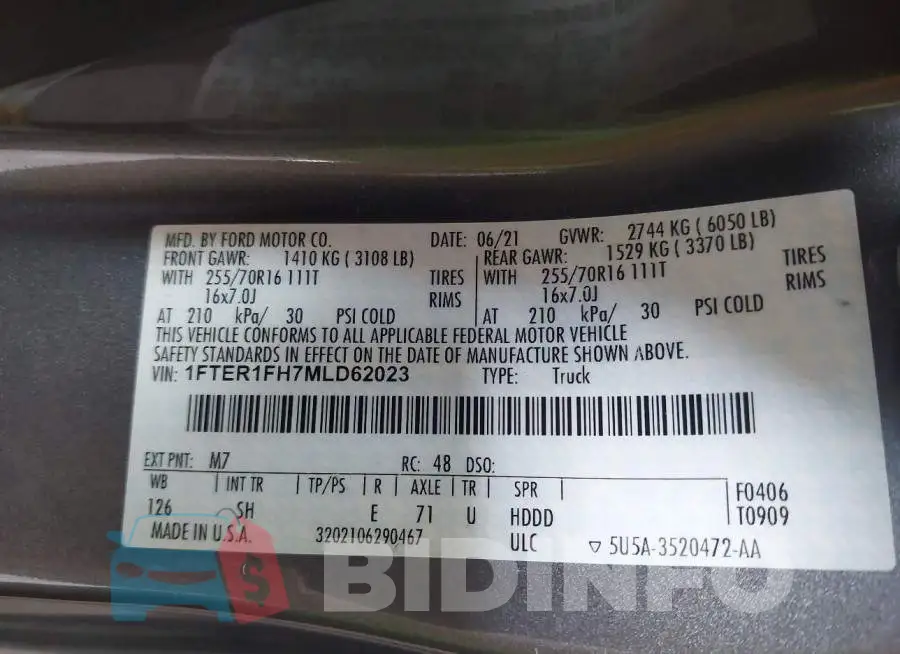 1FTER1FH7MLD62023 Photo# 9
