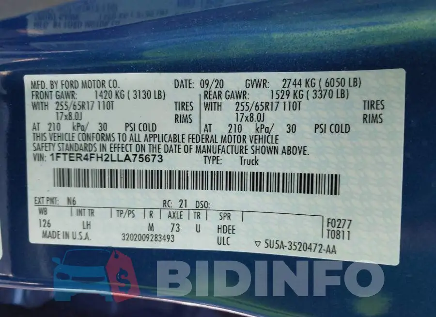 1FTER4FH2LLA75673 Photo# 9
