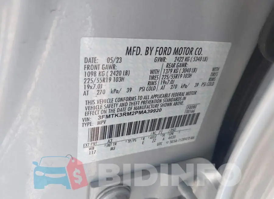 3FMTK3RM2PMA39920 Photo# 9