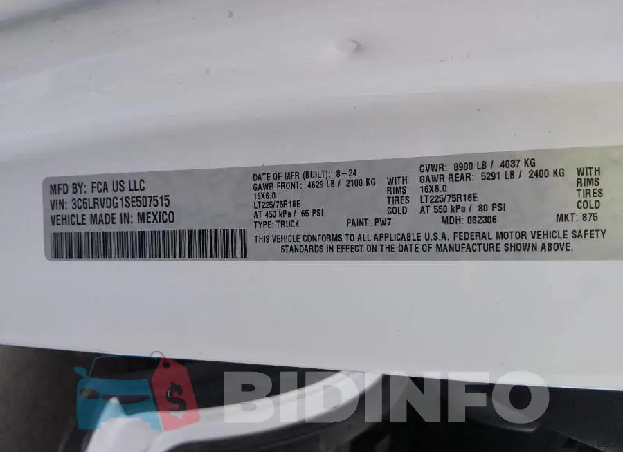 3C6LRVDG1SE507515 Photo# 9