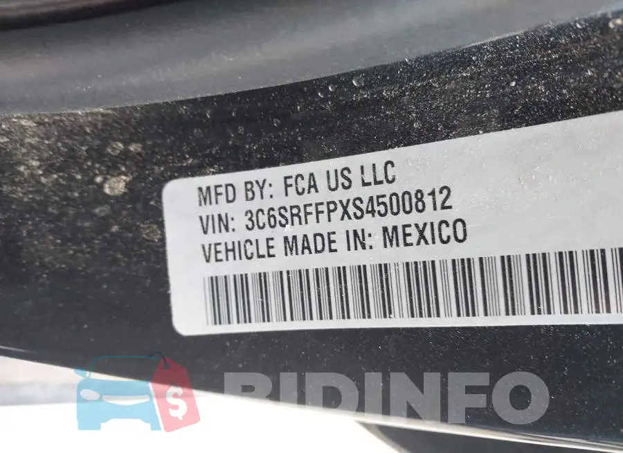 3C6SRFFPXS4500812 Photo# 9