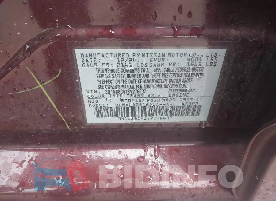3N1AB8CV1SY276607 Photo# 9