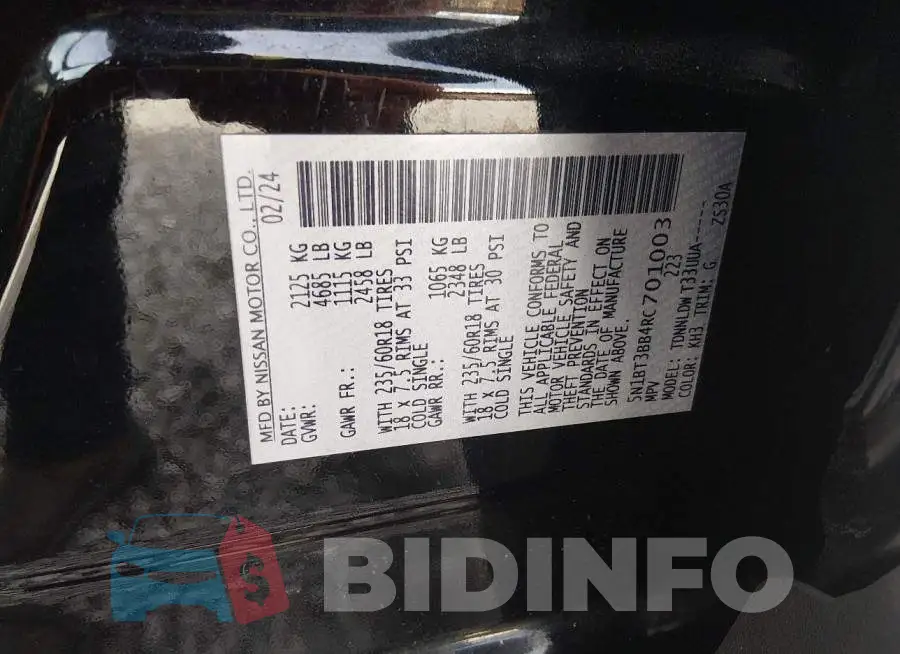 5N1BT3BB4RC701003 Photo# 9