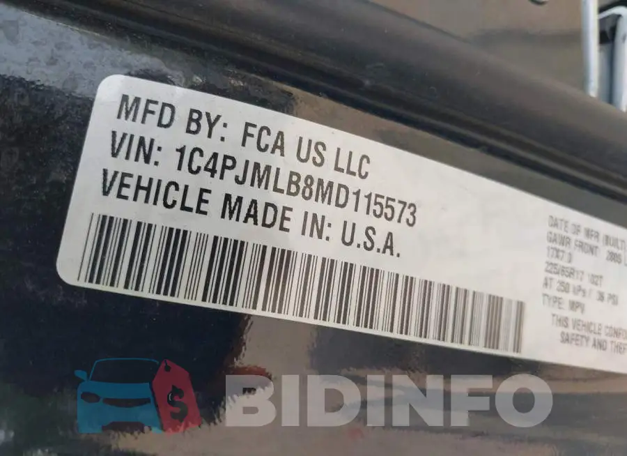 1C4PJMLB8MD115573 Photo# 9