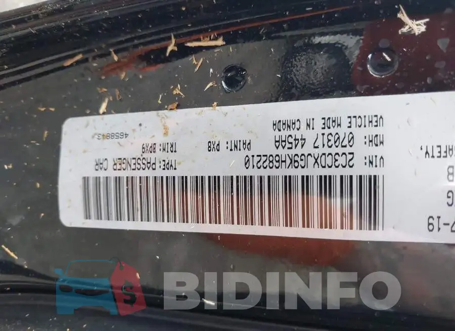 2C3CDXJG9KH682210 Photo# 9