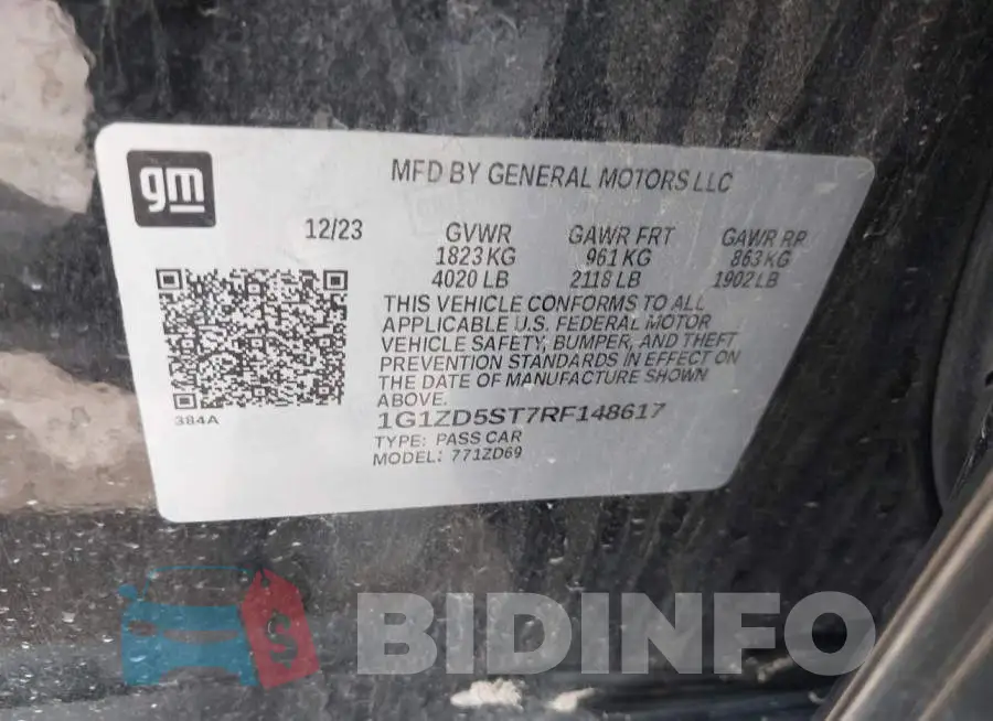 1G1ZD5ST7RF148617 Photo# 9