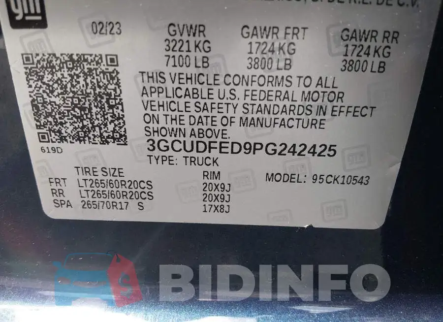 3GCUDFED9PG242425 Photo# 9