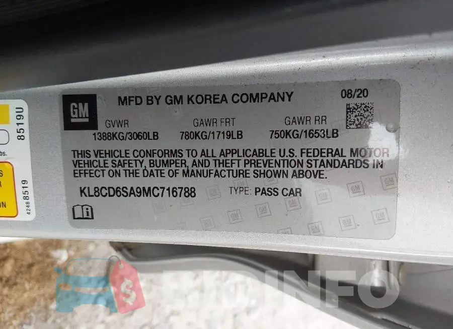 KL8CD6SA9MC716788 Photo# 9