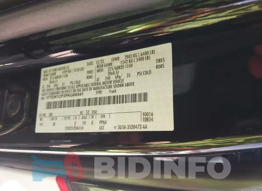 1FTEW1CP3PKG06541 Photo# 9