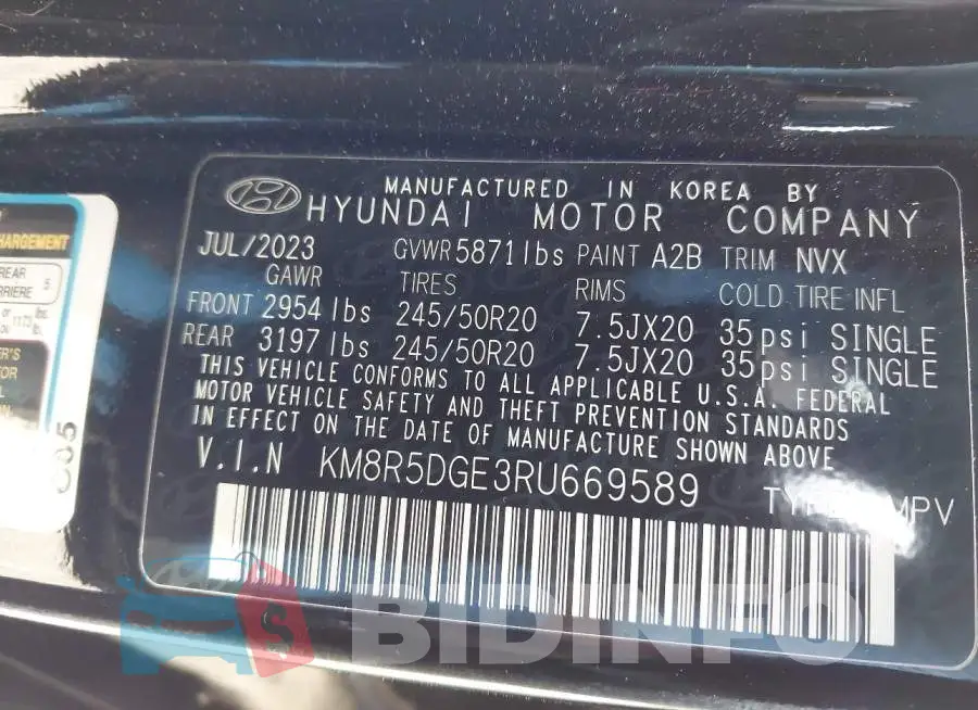 KM8R5DGE3RU669589 Photo# 9
