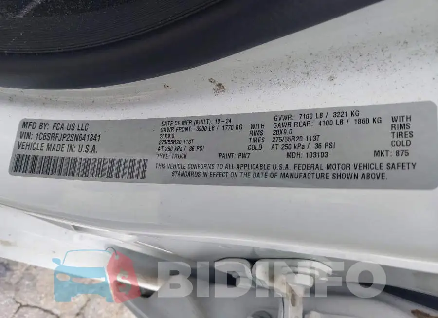 1C6SRFJP2SN641841 Photo# 9