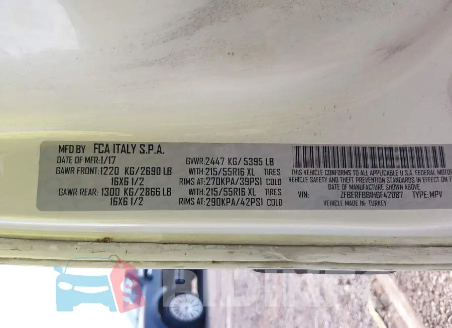 ZFBERFBB1H6F42087 Photo# 9