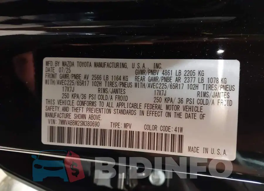 7MMVABBM2SN380690 Photo# 9