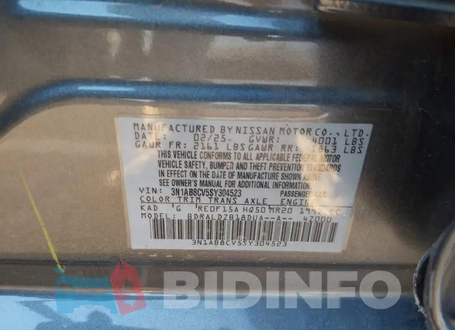 3N1AB8CV5SY304523 Photo# 9