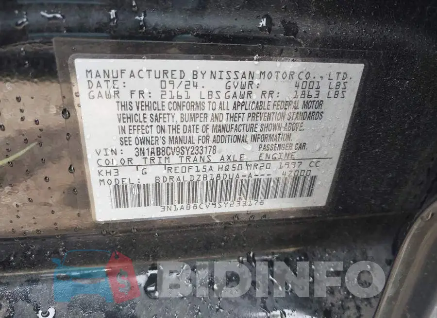 3N1AB8CV9SY233178 Photo# 9