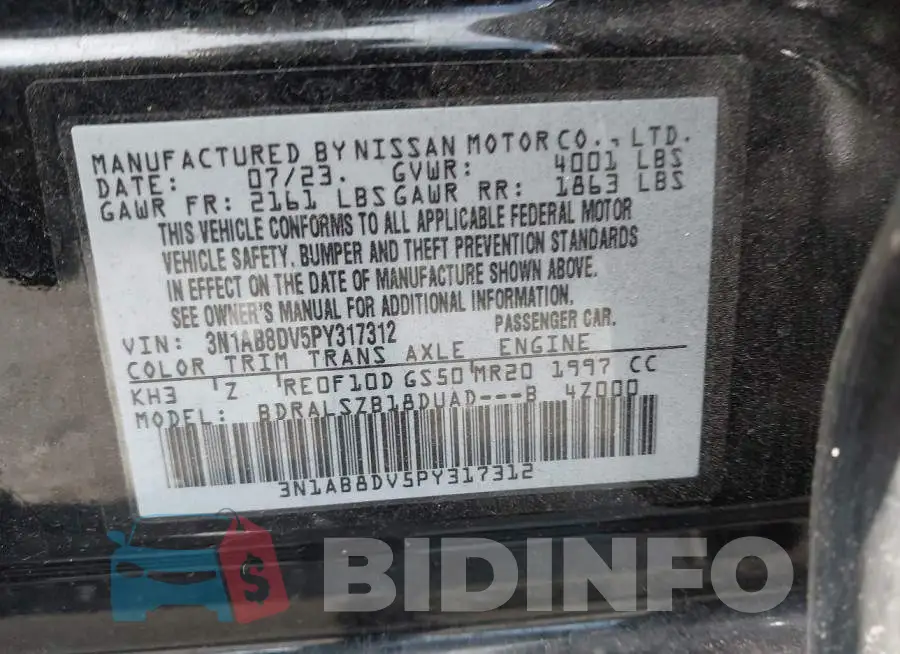 3N1AB8DV5PY317312 Photo# 9