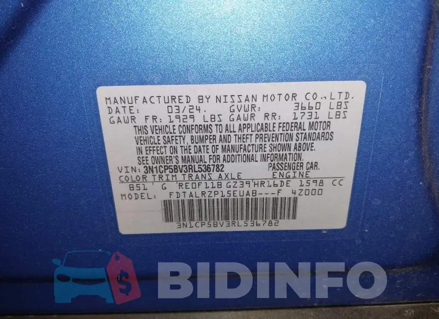 3N1CP5BV3RL536782 Photo# 9