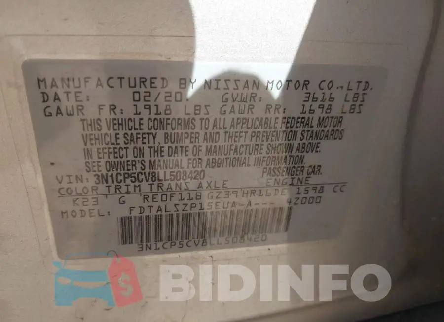 3N1CP5CV8LL508420 Photo# 9