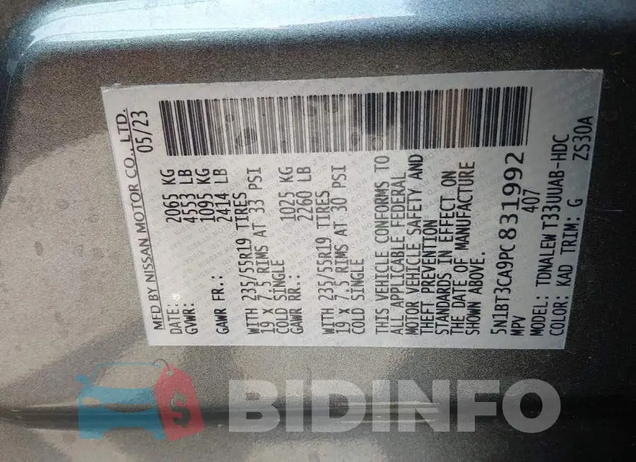5N1BT3CA9PC831992 Photo# 9