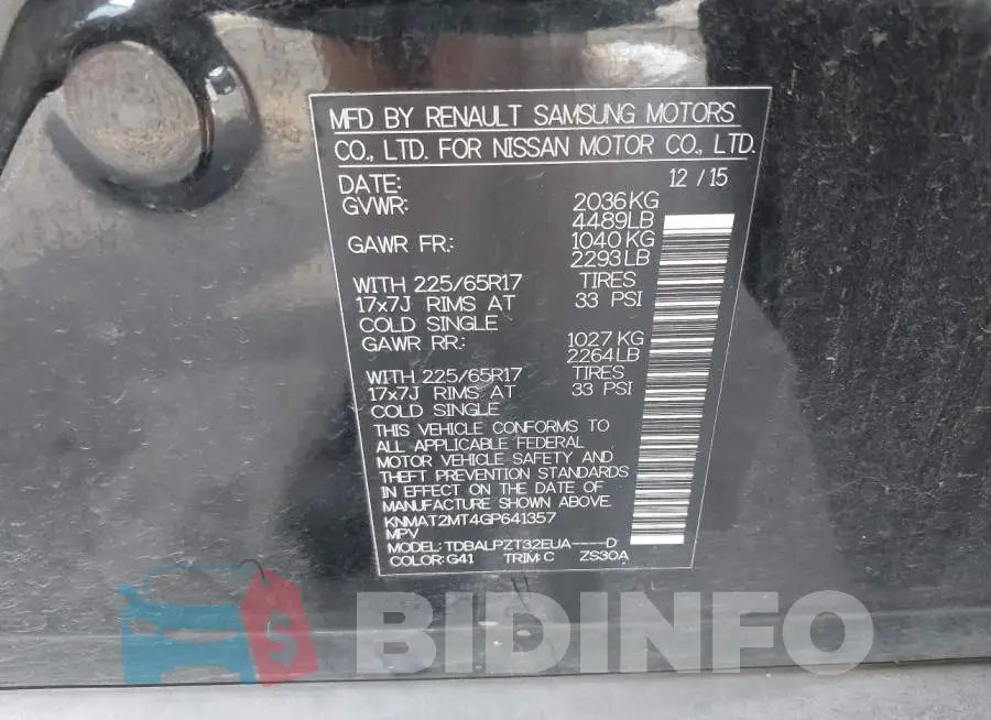 KNMAT2MT4GP641357 Photo# 9