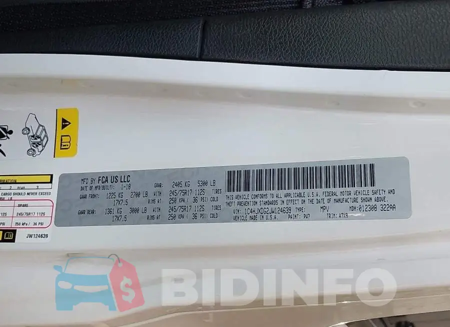 1C4HJXDG2JW124639 Photo# 9