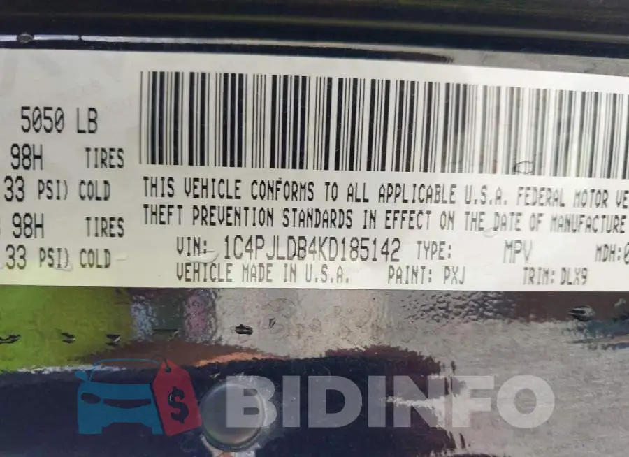 1C4PJLDB4KD185142 Photo# 9
