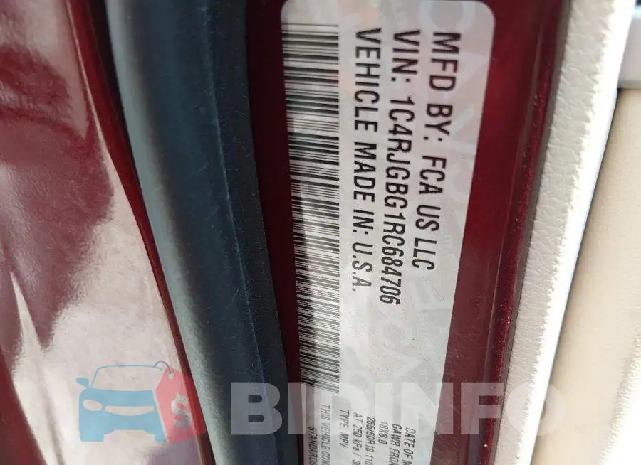 1C4RJGBG1RC684706 Photo# 9