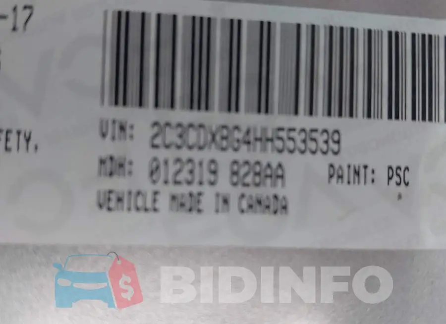 2C3CDXBG4HH553539 Photo# 9