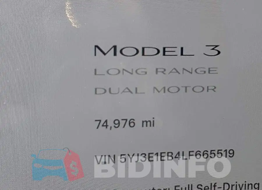 5YJ3E1EB4LF665519 Photo# 7