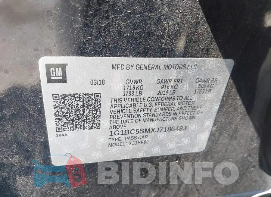 1G1BC5SMXJ7186483 Photo# 9