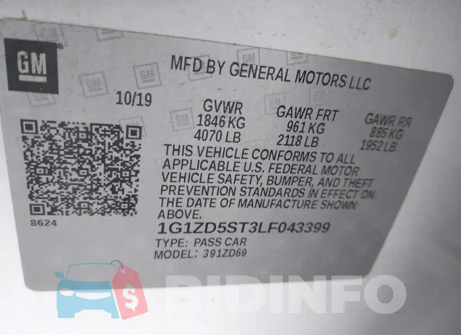 1G1ZD5ST3LF043399 Photo# 9