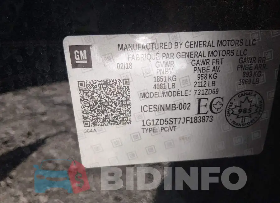 1G1ZD5ST7JF183873 Photo# 9