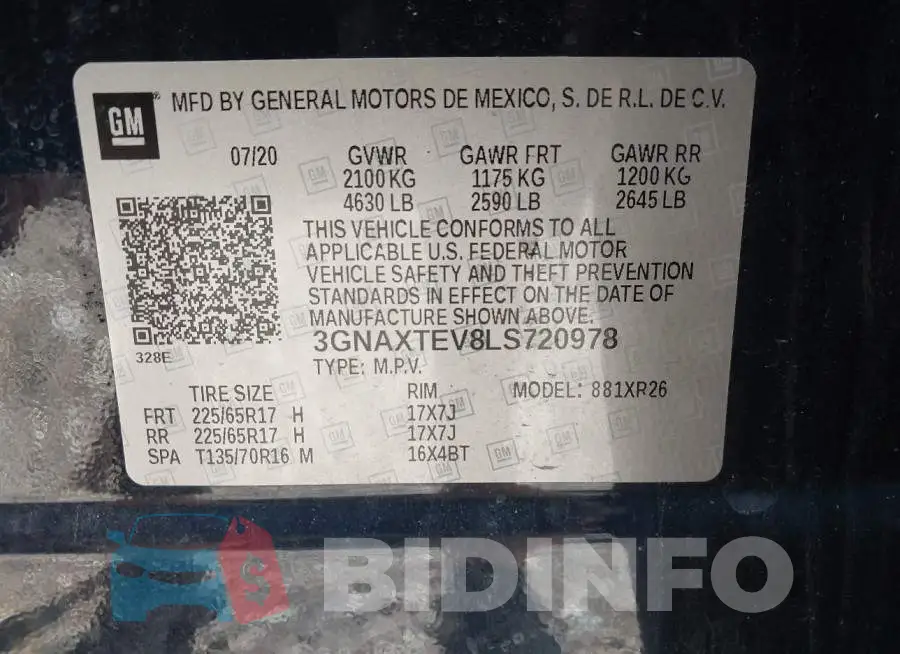 3GNAXTEV8LS720978 Photo# 9