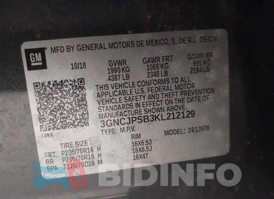 3GNCJPSB3KL212129 Photo# 9