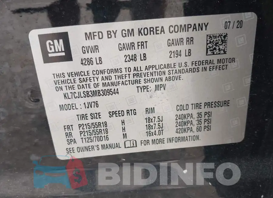 KL7CJLSB3MB309544 Photo# 9