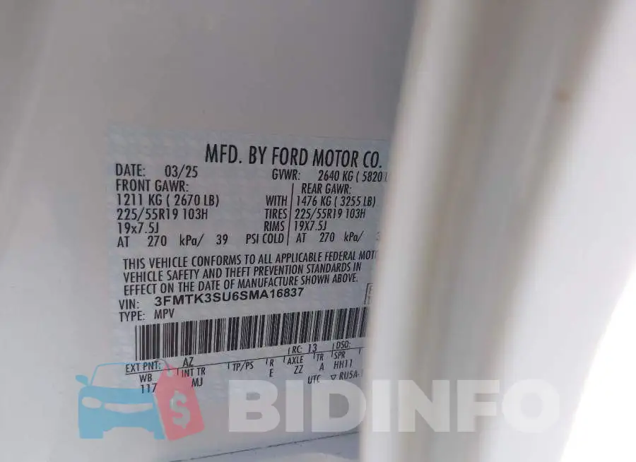3FMTK3SU6SMA16837 Photo# 9