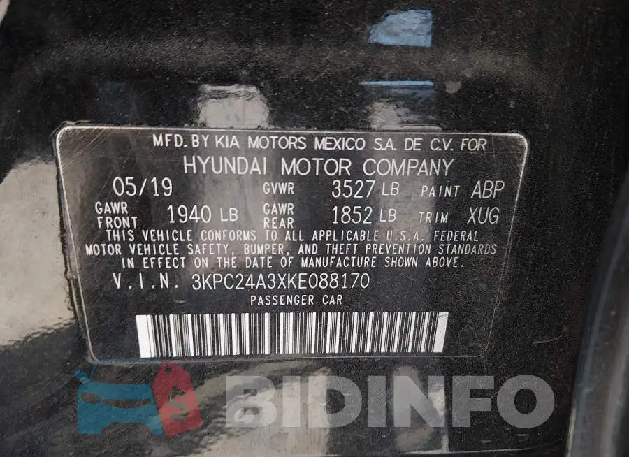 3KPC24A3XKE088170 Photo# 9