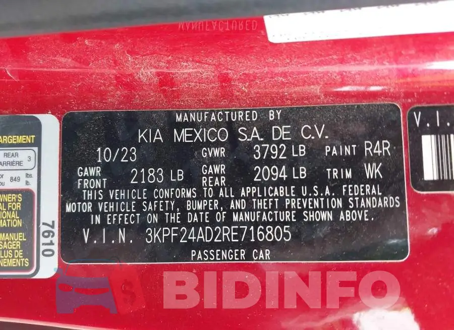 3KPF24AD2RE716805 Photo# 9