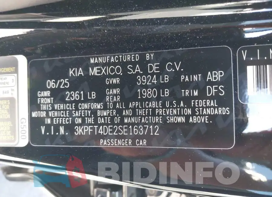 3KPFT4DE2SE163712 Photo# 9
