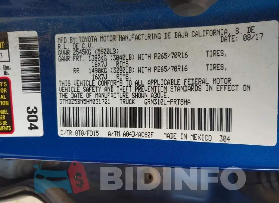 3TMDZ5BN5HM031721 Photo# 9