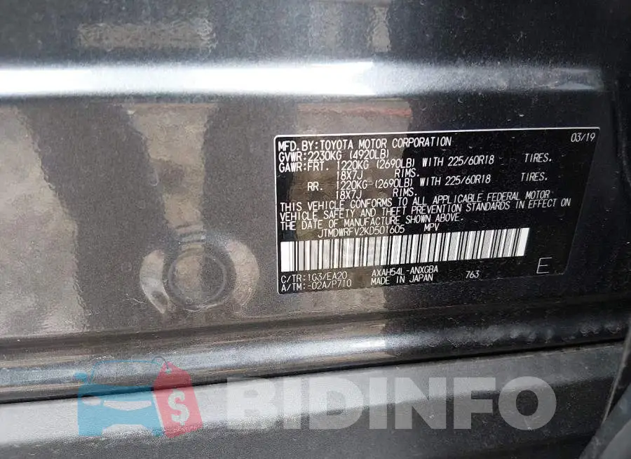 JTMDWRFV2KD501605 Photo# 9