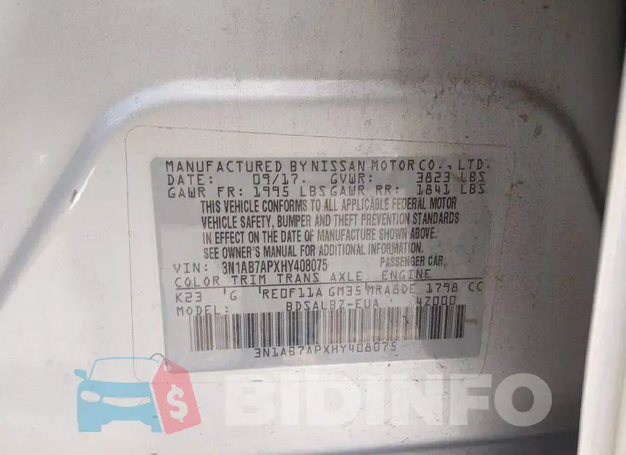 3N1AB7APXHY408075 Photo# 9