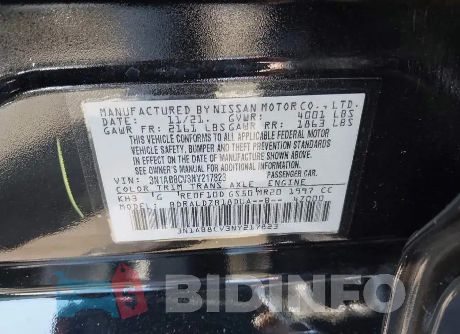 3N1AB8CV3NY217823 Photo# 9