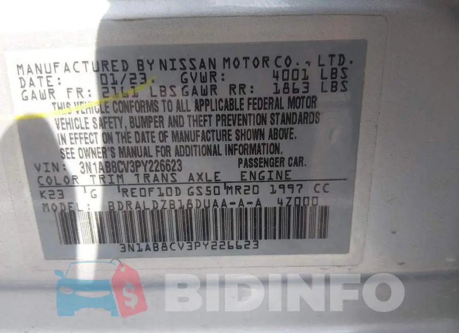 3N1AB8CV3PY226623 Photo# 9