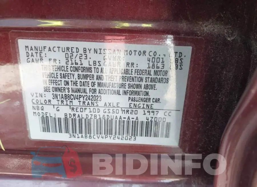3N1AB8CV4PY242023 Photo# 9