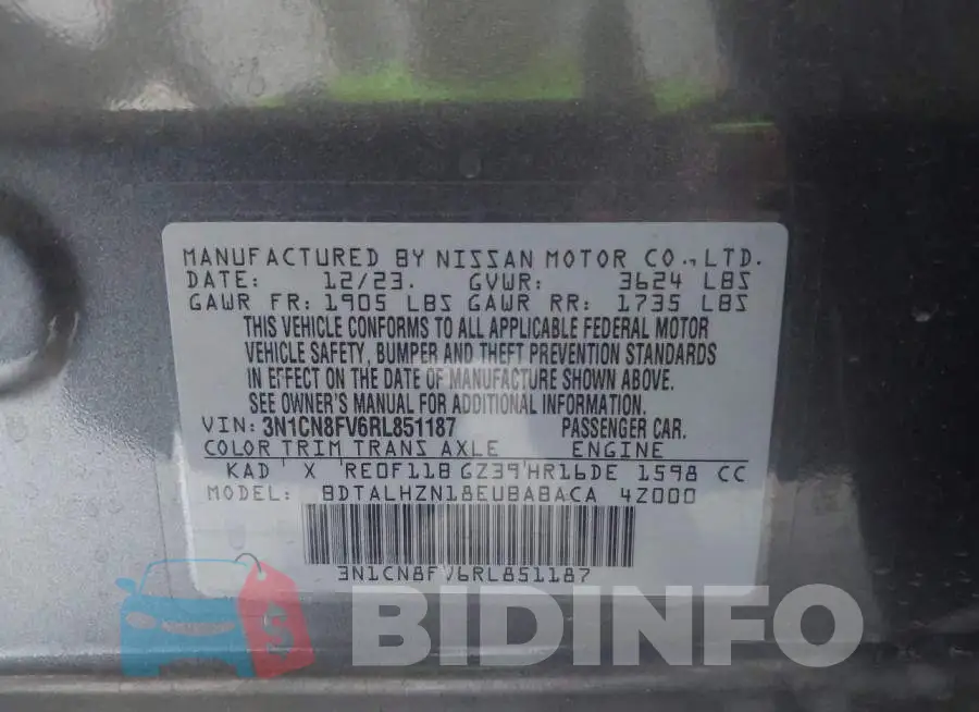 3N1CN8FV6RL851187 Photo# 9